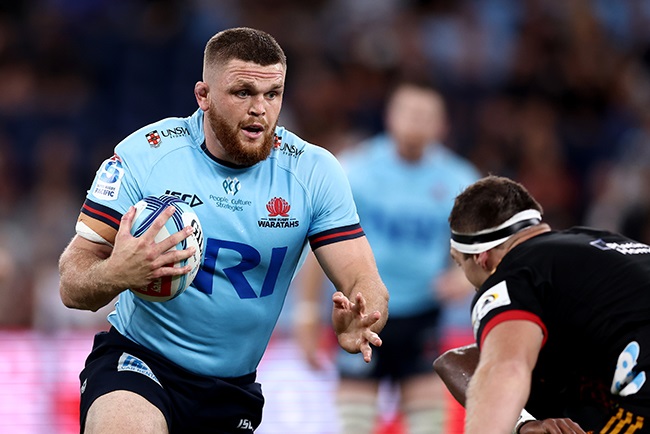 Lachlan Swinton in action for the Waratahs. (Photo by Matt King/Getty Images)
