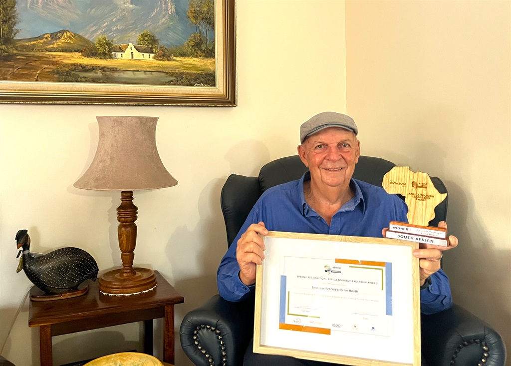 Prof Ernie Heath was recognised as a winner of an Africa Tourism Leadership Award.