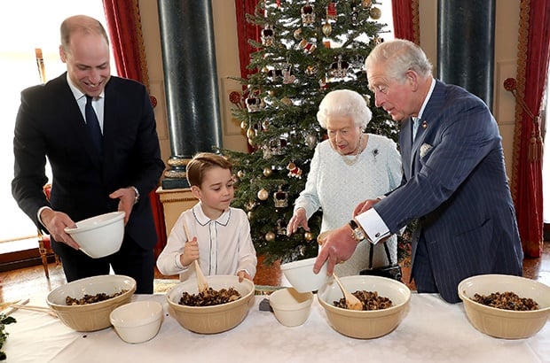 Prince William, Prince George, Queen Elizabeth and Prince Charles (Photo: Getty Images)