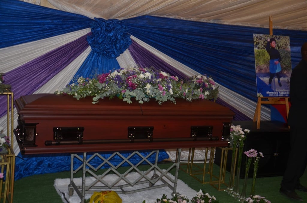 Sboniso Ngwenya's coffin.