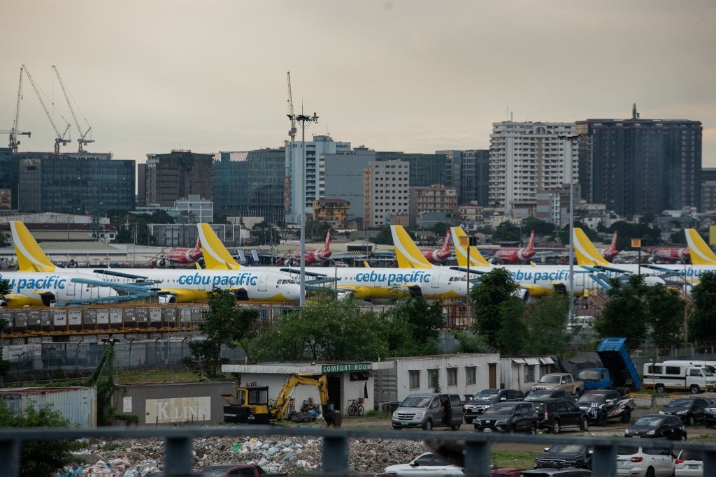 Cebu Pacific planes parked at Ninoy Aquino Interna