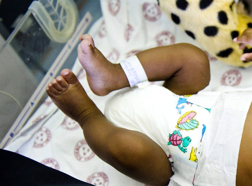 A baby at Steve Biko Academic Hospital. (Photo by Gallo Images / Foto24 / Theana Breugem)