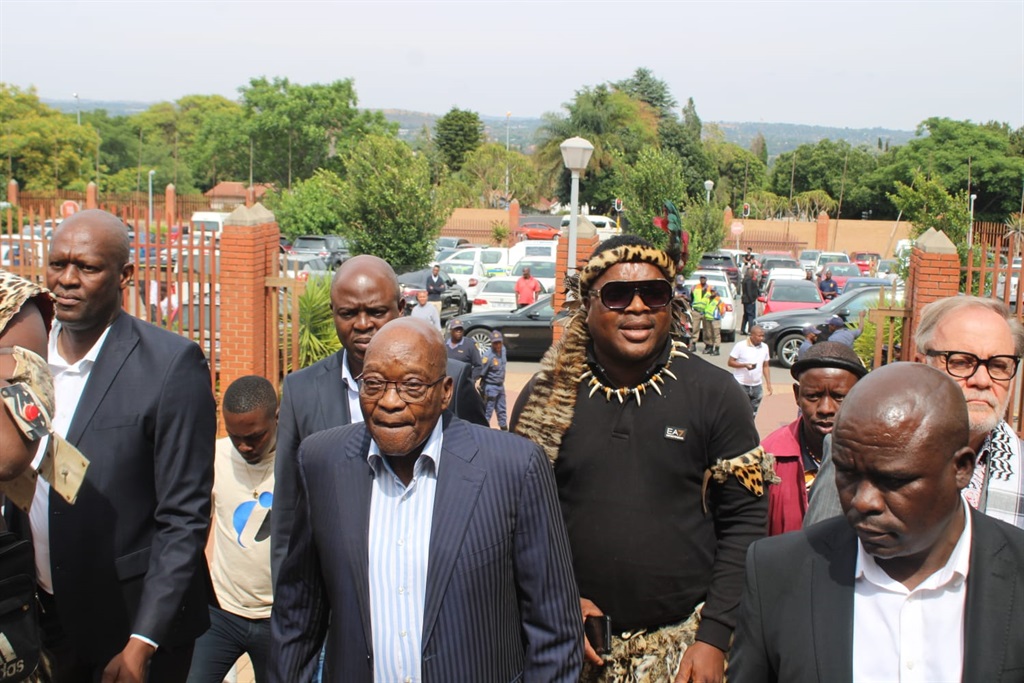 Former president Jacob Zuma came to support Ngizwe Mchunu at the Randburg Magistrates Court. Photo by Phuti Mathobela