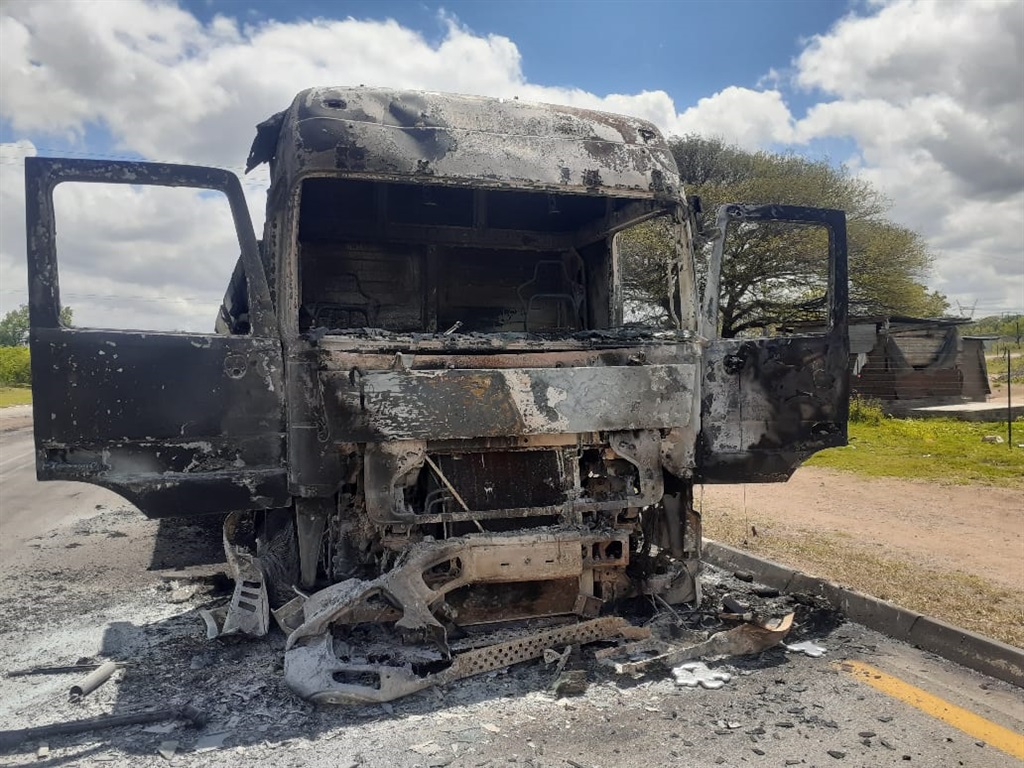 Three trucks to the value of R2 million were torched during a community protest in Phalaborwa.