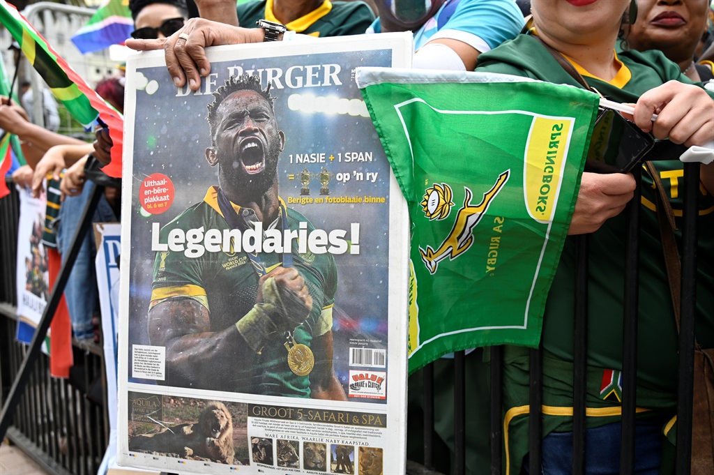 Scores of Springboks fans came out in support of t
