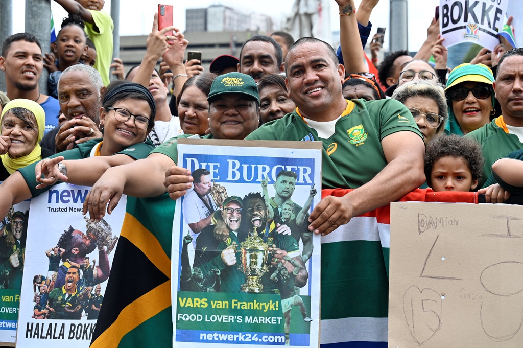 Scores of Springboks fans came out in support of t