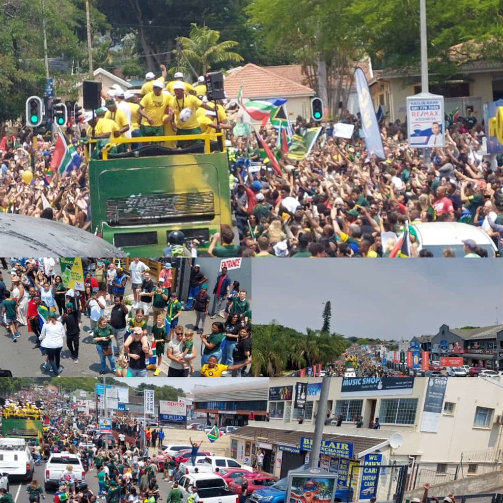 Scores of Springbok fans pulled up for the Durban leg of their victory tour on Saturday.
