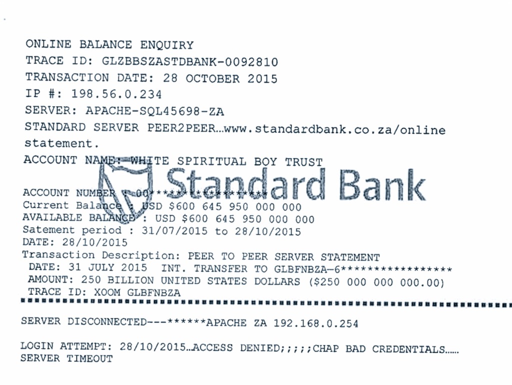 Standard Bank and the White Spiritual Boy Trust