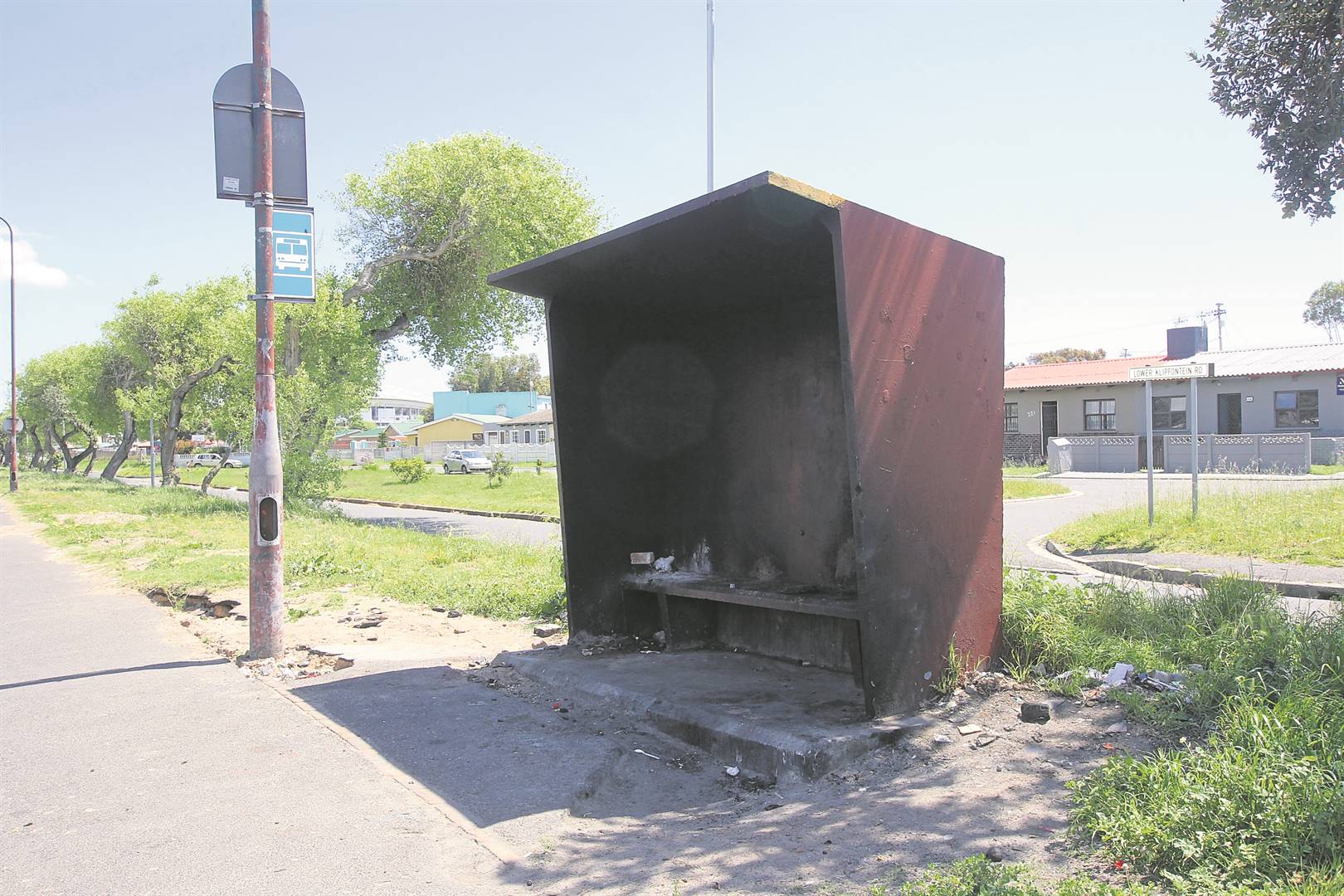Bus shelters along Klipfontein Road are now breeding grounds for unsavoury activity, say residents.PHOTO: Samantha Lee-Jacobs