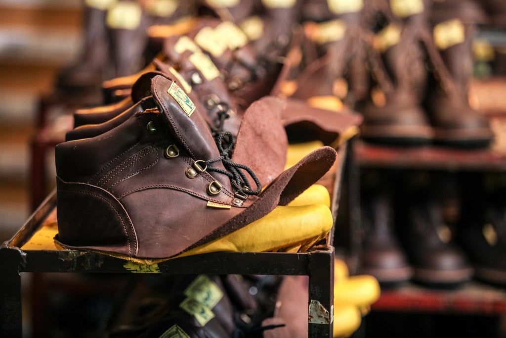 Jim Green boots being made in the company's Pietermaritzburg factory. 