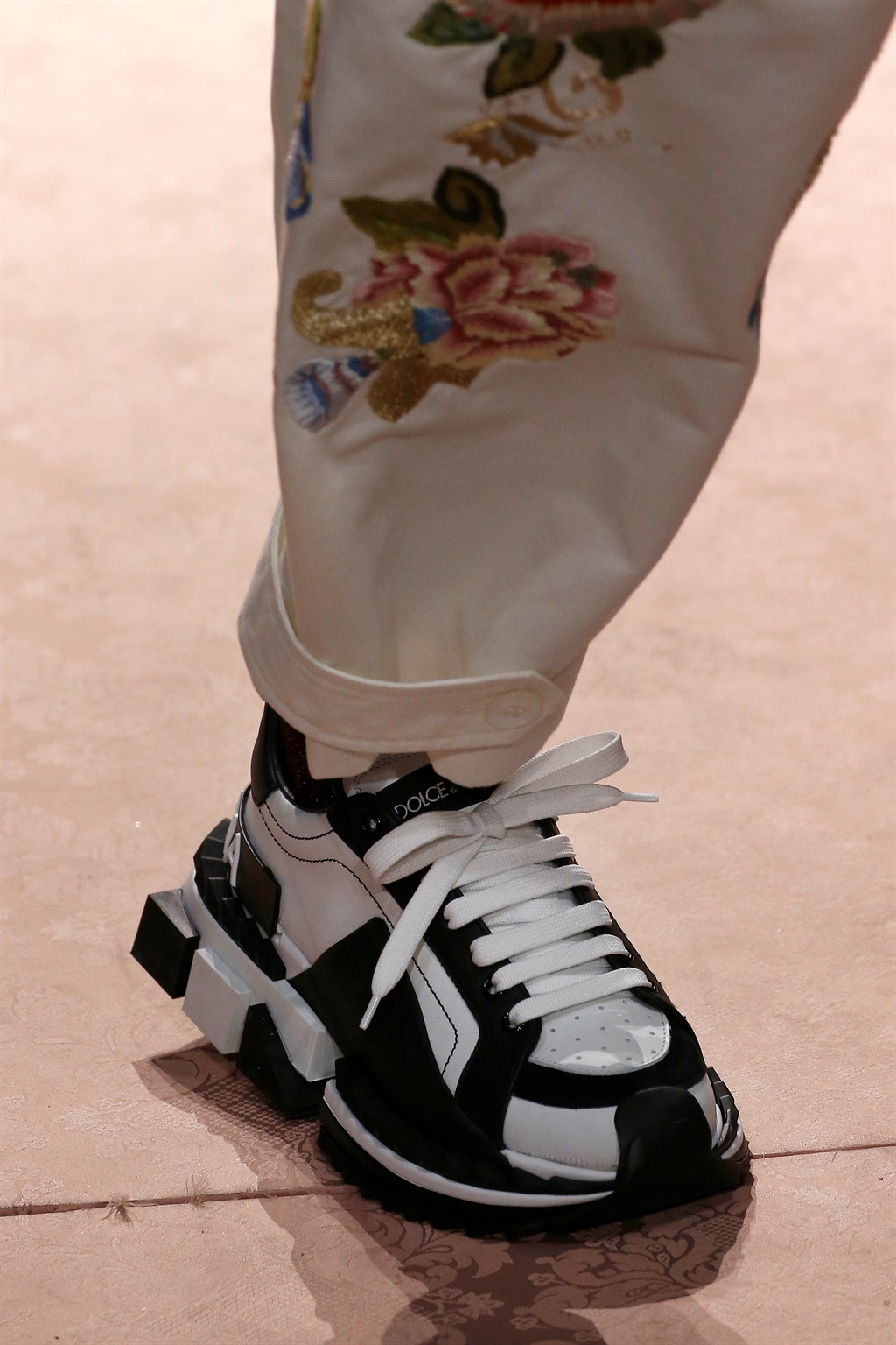 Shoe detail at the Dolce & Gabbana show during Mil