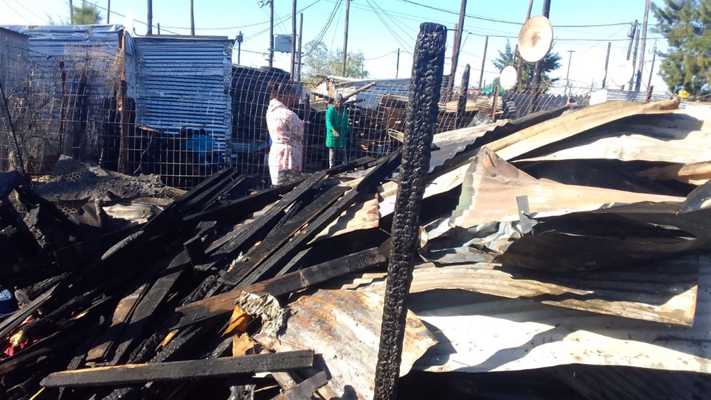 A shack fire that was caused by illegal electricit