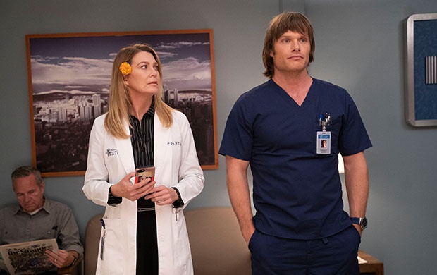 Ellen Pompeo and Chris Carmack in Grey's Anatomy. (Photo supplied: DStv)