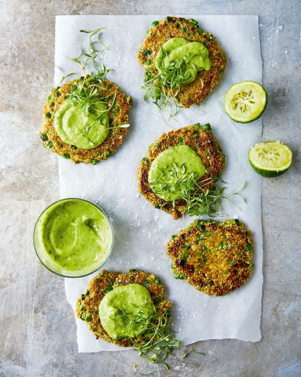 quinoa and courgette fritters