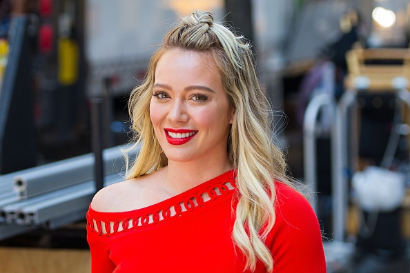 Actress Hilary Duff filming Younger in Union Square. Photographed by Gotham