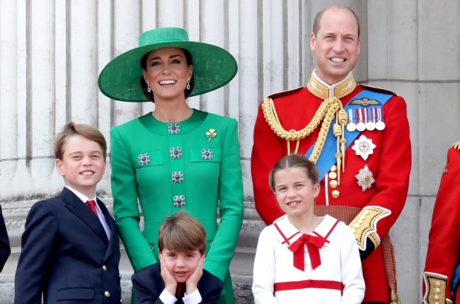 Kate and William with their children (from left) Prince George, Prince Louis and Princess Charlotte at the Trooping the Colour earlier this year. (PHOTO: Gallo Images/Getty Images)
