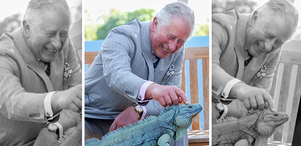 Gary the Iguana and Prince Charles (Photo: Getty Images)
