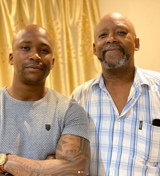 Afro-soul singer Naakmusiq and his dad.