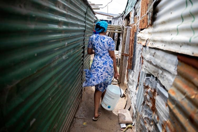A typical informal settlement in South Africa. EFE-EPA/Nic Bothma
