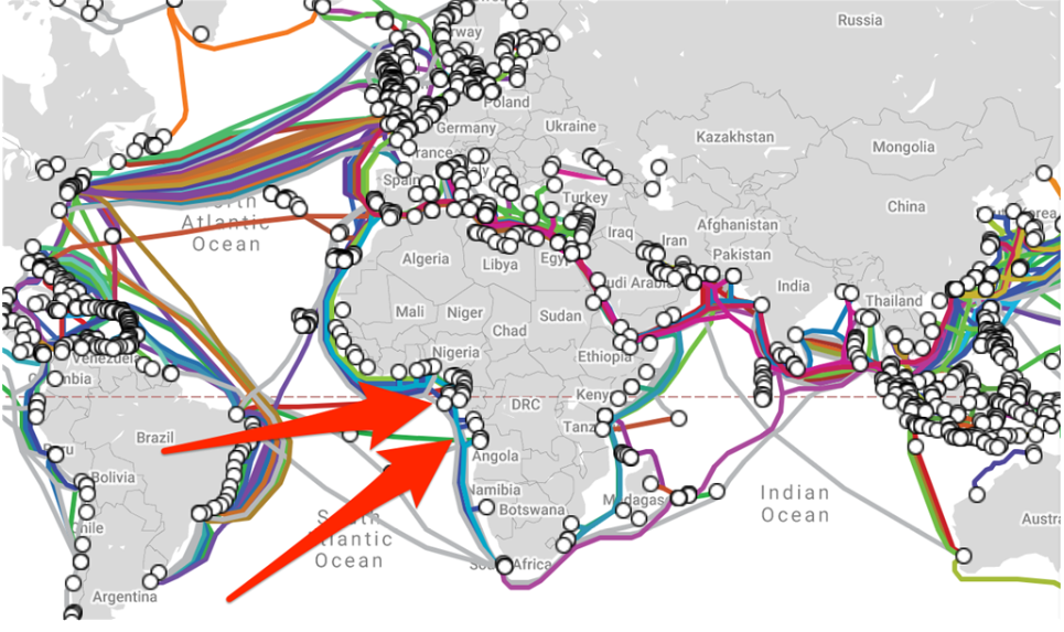 South Africa struggling with slow internet after two undersea cables failed