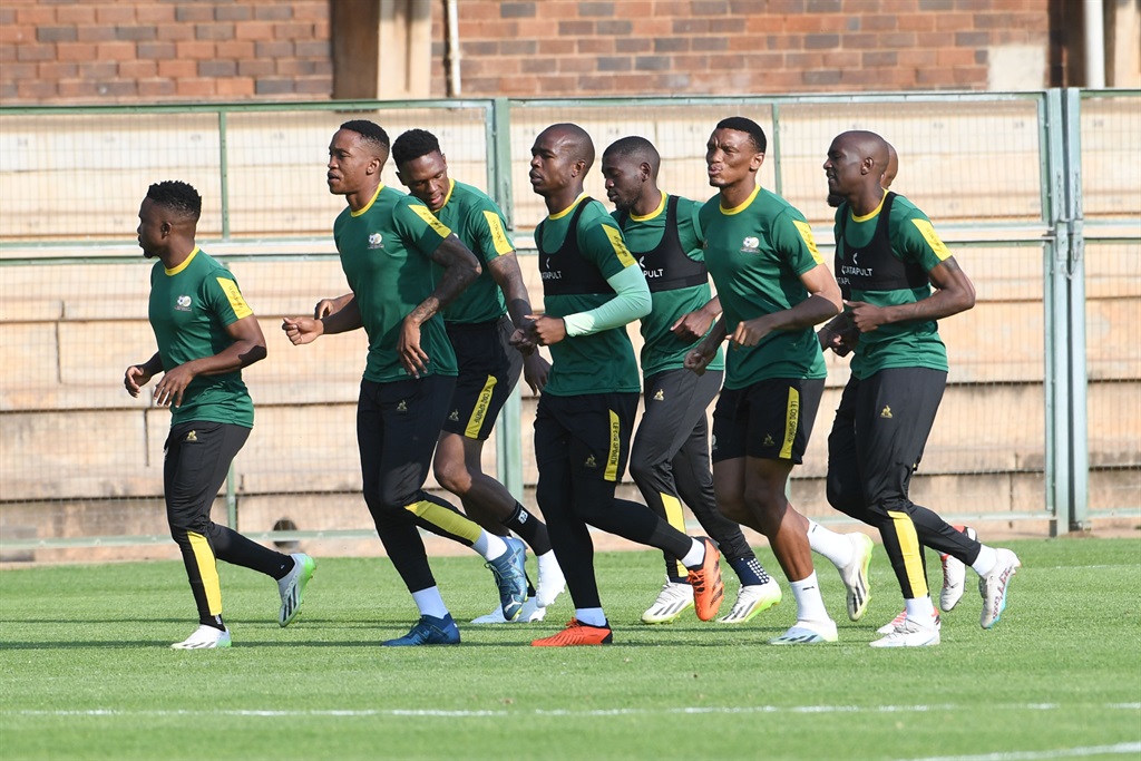 PRETORIA, SOUTH AFRICA - OCTOBER 09: players during the South Africa mens national soccer team training session at High Performance Centre on October 09, 2023 in Pretoria, South Africa. (Photo by Lee Warren/Gallo Images)