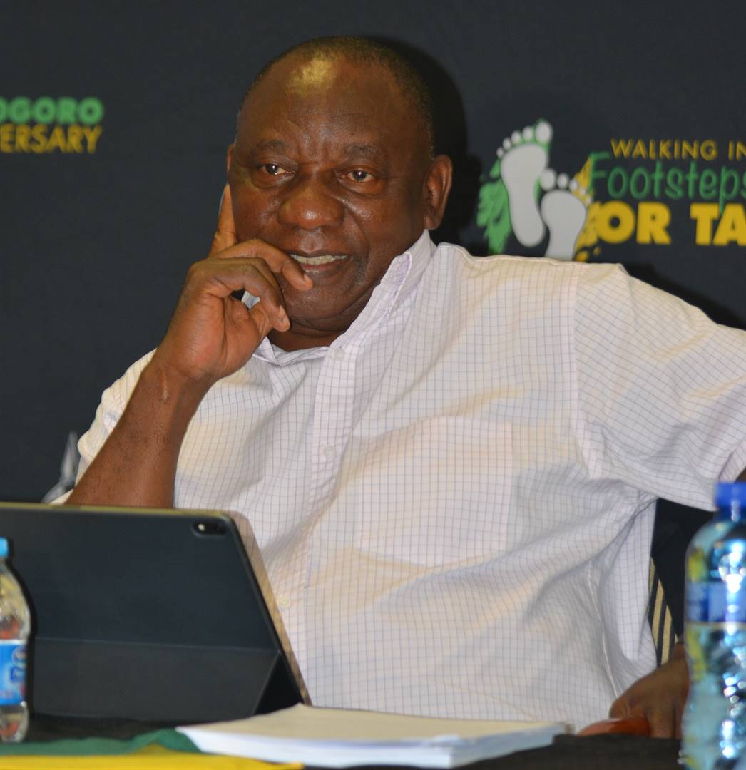 Pres. Cyril Ramaphosa at a meeting of the ANC's national executive committee in Irene near Pretoria. Picture: Sarel van der Walt