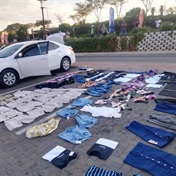 Tsotsis bust with expensive clothes!   
