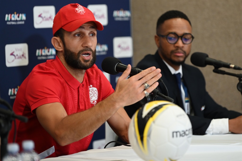 PRETORIA, SOUTH AFRICA - NOVEMBER 10: Adil Ramzi during the Wydad AC press conference at Loftus Stadium on November 10, 2023 in Pretoria, South Africa. (Photo by Lee Warren/Gallo Images)