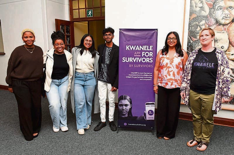 Ann Isaac (second from right) with some of those who attended the launch of Kwanele. PHOTO: Supplied/Nasief Manie