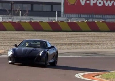 HYBRID GT: Is this the first KERS-enabled Ferrari road car? Spied testing at Fiorano is this disguised 599, sporting new LED embedded headlights and a killer soundtrack.