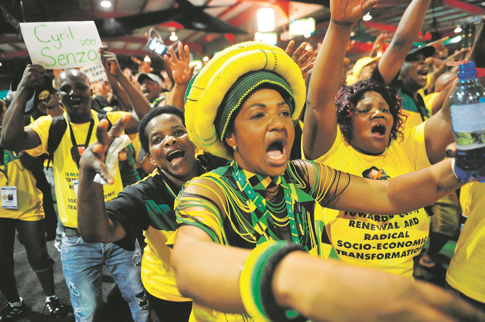 Delegates during outgoing ANC President Jacob Zuma’s final speech at the party’s 54th national elective conference at the Nasrec Expo Centre on December 16, 2017 in Johannesburg, South Africa. In his speech‚ Zuma reminded the ANC of the journey it had taken in 2017‚ remembering the longest-serving president of the ANC‚ Oliver Reginald Tambo. Picture: Gallo Images / Sowetan / Veli Nhlapo
