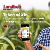 Teken nou in op Landbou.com en wen ’n R10 000-geskenkbewys van Safari Outdoor!