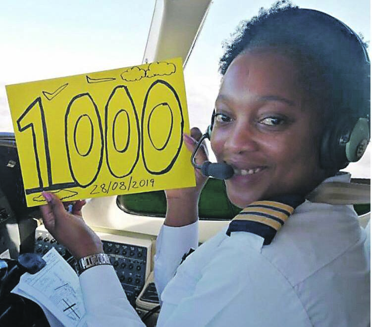 First officer Tebogo Lekalakala completed 1 000 flight hours in August last year. Picture: Supplied/ Twitter