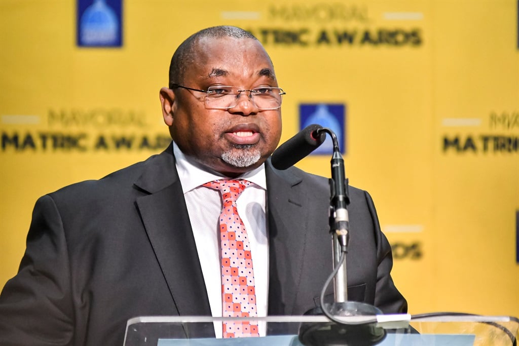 eThekwini deputy city manager Sipho Cele speaks at the Mayoral Matric Excellence Awards at Inkosi Albert Luthuli International Convention Centre (Durban ICC) on 27 January 2023 in Durban.