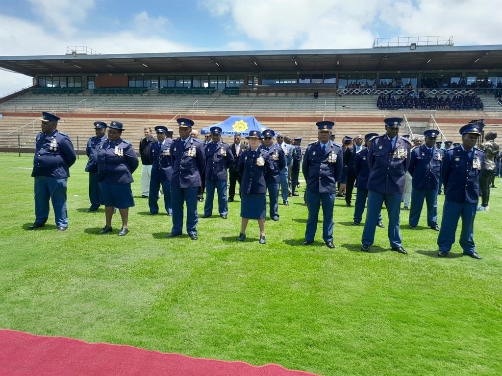 SAPS members were honoured for their long years of service. Photo by Mbali Dlungwana