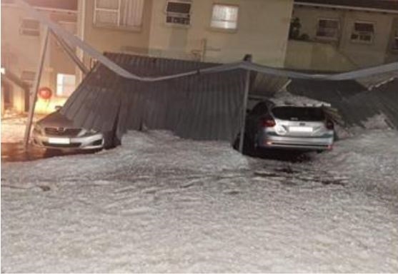 : Images of the hail in Gauteng as well as the dam