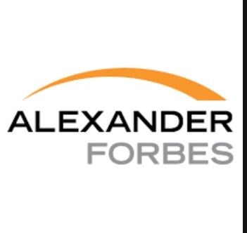 Die kenteken van die aftreefonds-administrateur Alexander Forbes.