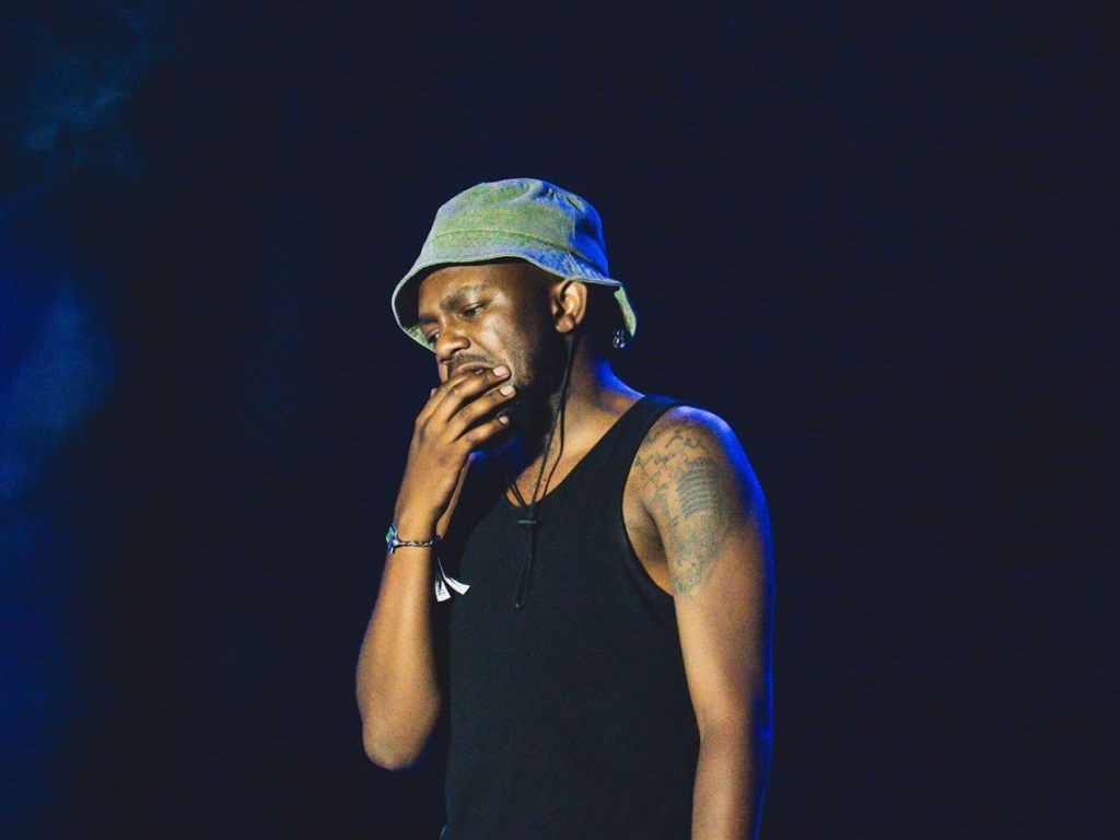 Rapper Kwesta performs at the 2023 'Back To The City' hip hop music festival.