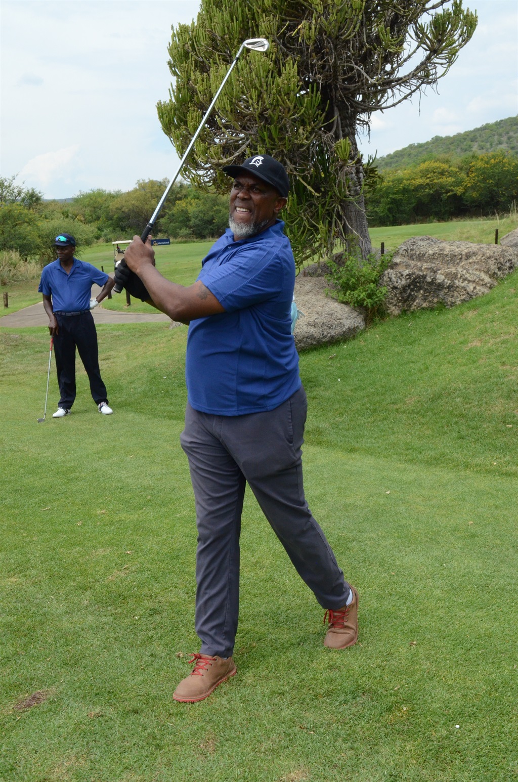 Brian Baloyi showcasing his golfing skills. Photo by Happy Mnguni 