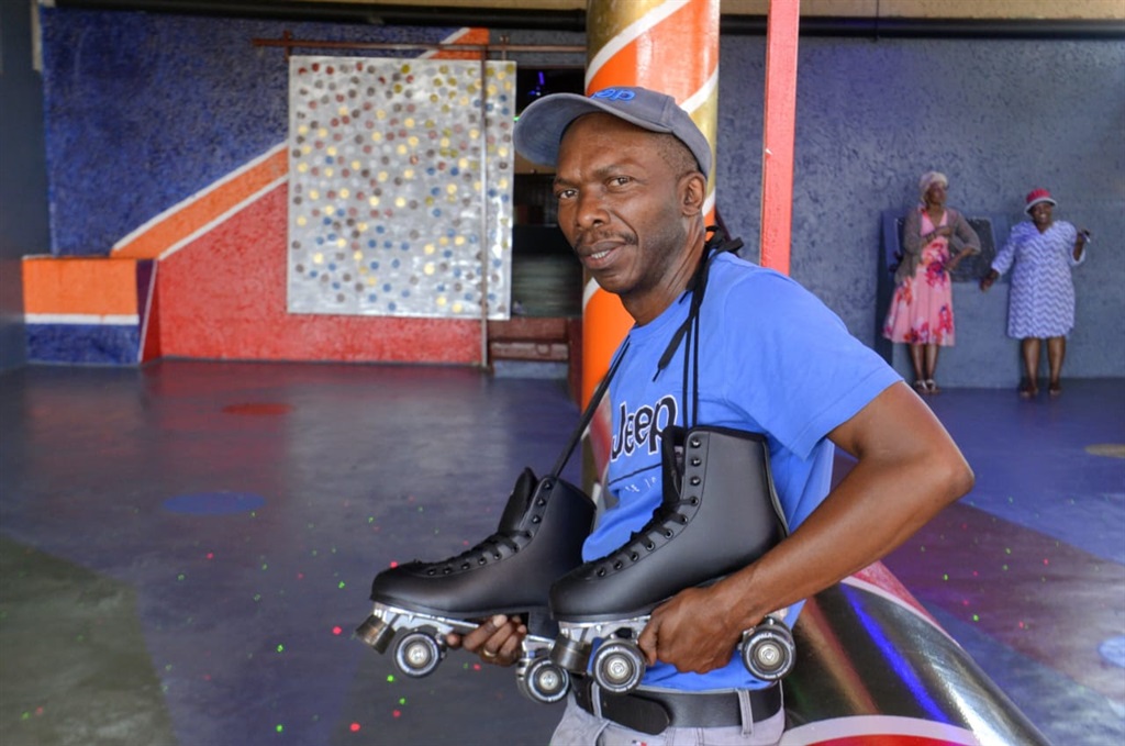 Mpho Nthite said he was proud and excited to open the skating rink facility at Rama City. Photo by Raymond Morare 