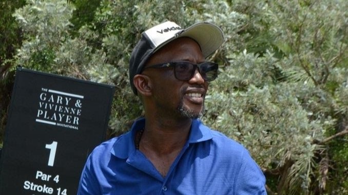 Comedian David Kau played at the Gary & Vivienne Player Invitational tournament at The Lost City Golf Court in Sun City, North West. Photo by Happy Mnguni