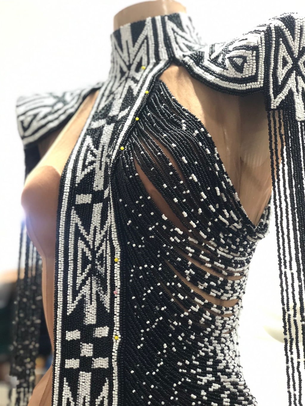 zozibini tunzi miss universe dress designer Miss Universe 2019, Zozibini Tunzi, wearing a custom Biji La Maison de  Couture gown during the evening gown portion of the competition. It was  hand-beaded in shades of sand brown and ocean