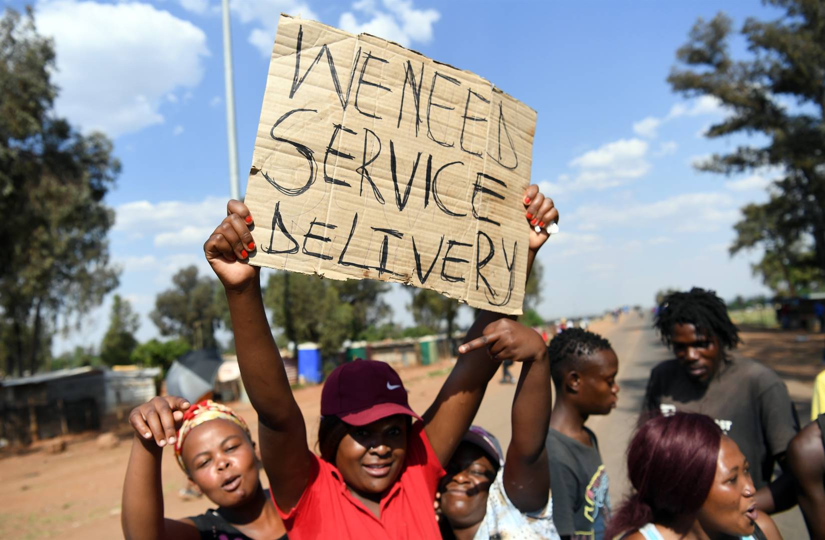 Residents take to the streets to protest for decent service delivery in their communities as more municipalities are dysfunctional. Photo: Felix Dlangamandla
