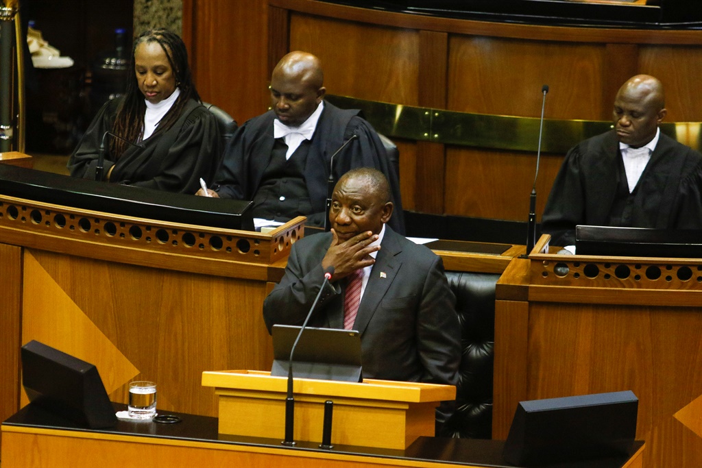 President Cyril Ramaphosa in the National Assembly. (Adrian de Kock, Gallo Images, Netwerk24, file)