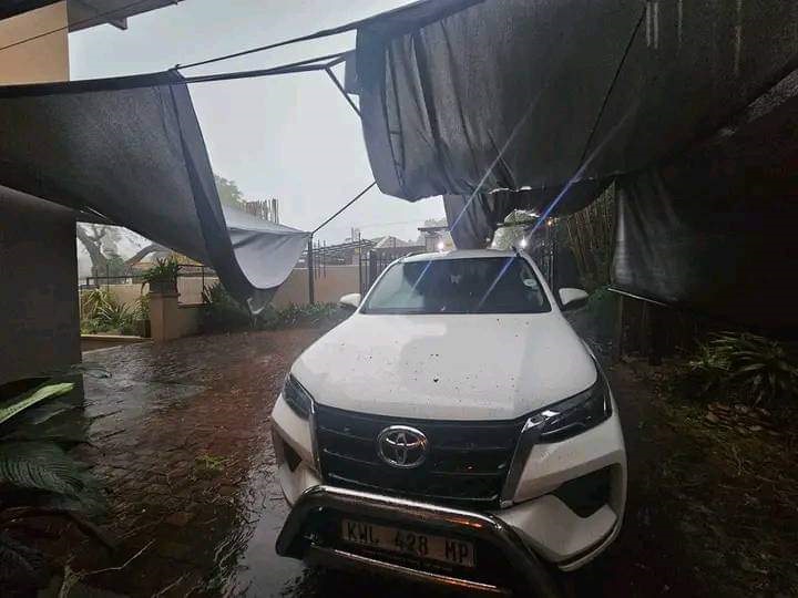 Several cars were damaged by heavy rains in Mbombe