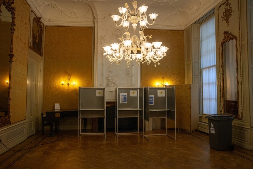 THE HAGUE, NETHERLANDS - NOVEMBER 21: Voting booth