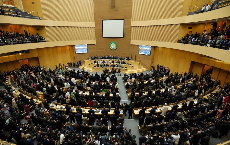 A general view shows the opening of the 33rd Ordinary Session of the Assembly of the Heads of State and the Government of the AfricanUnion (AU) in Addis Ababa, Ethiopia, February 9, 2020. Picture: Tiksa Negeri/Reuters
