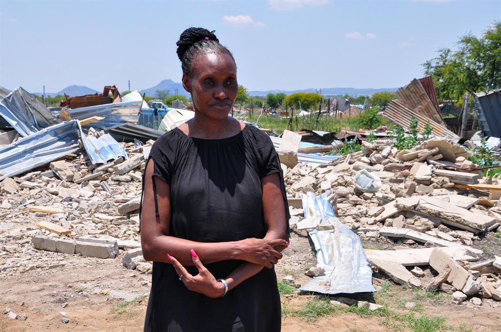 shacks, homes, demolished,Botshelo Rakgotho
