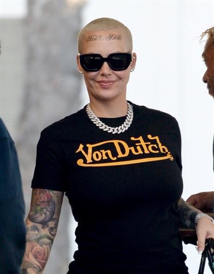 Amber Rose Shows Off Her New Face Tattoo In Los Angeles The Reason Behind The Inking Will 