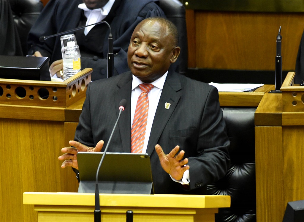 President Cyril Ramaphosa delivers the state of the nation address. Picture: Leon Sadiki/City Press